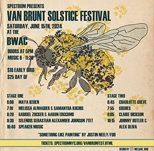 promotional poster for van brunt solstice festival